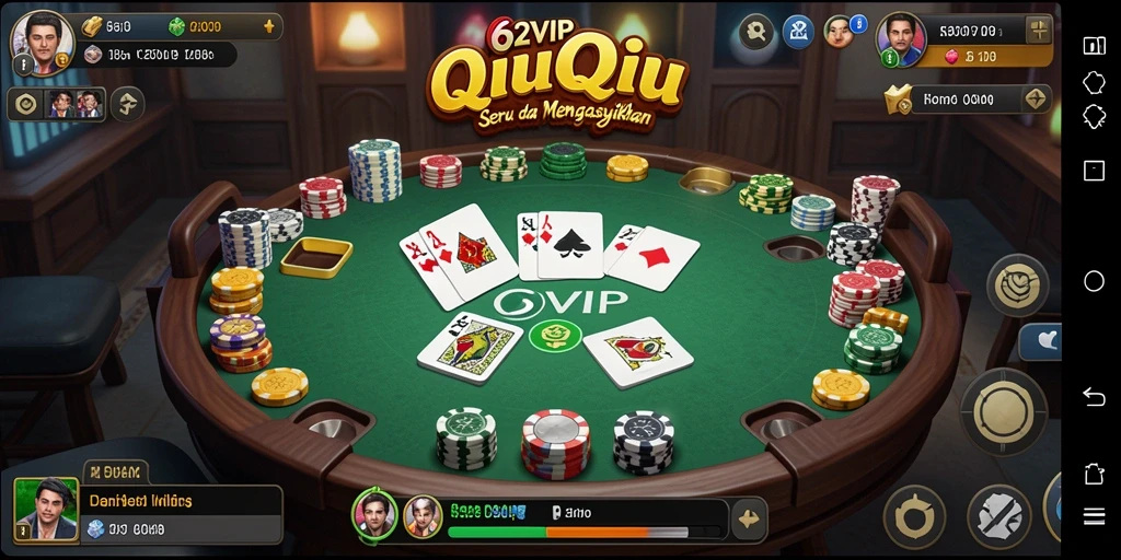 Tampilan gameplay QiuQiu yang menarik di 62VIP.