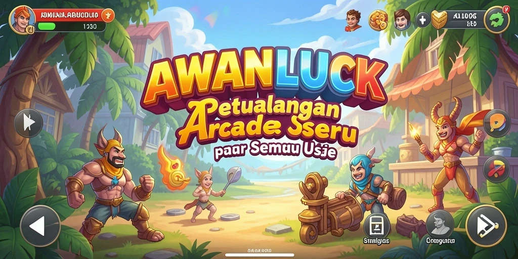 Tampilan gameplay seru di AWANLUCK dengan banyak rintangan menarik.