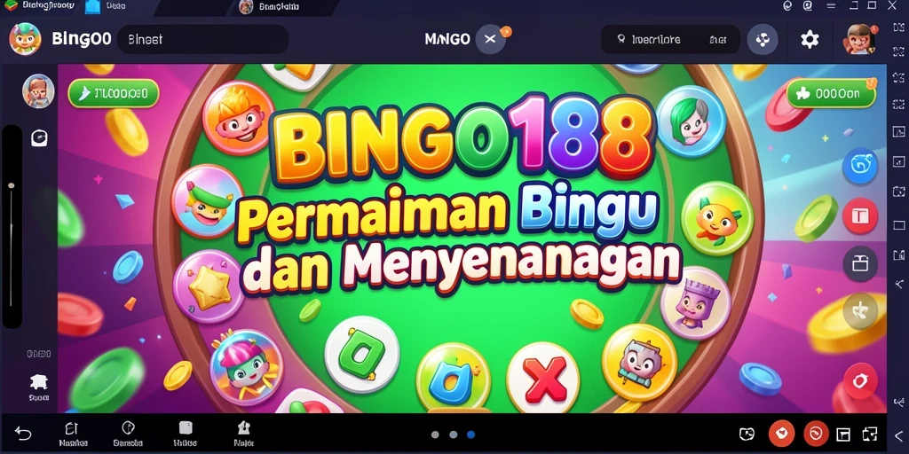 Tampilan seru dari gameplay BINGO188 yang penuh warna.