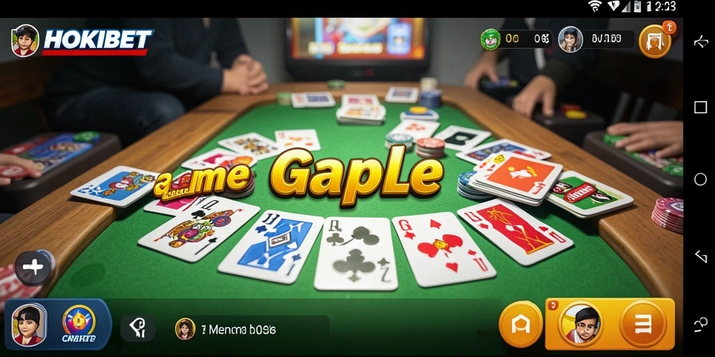 Screenshot HOKIBET menampilkan keseruan permainan Gaple.