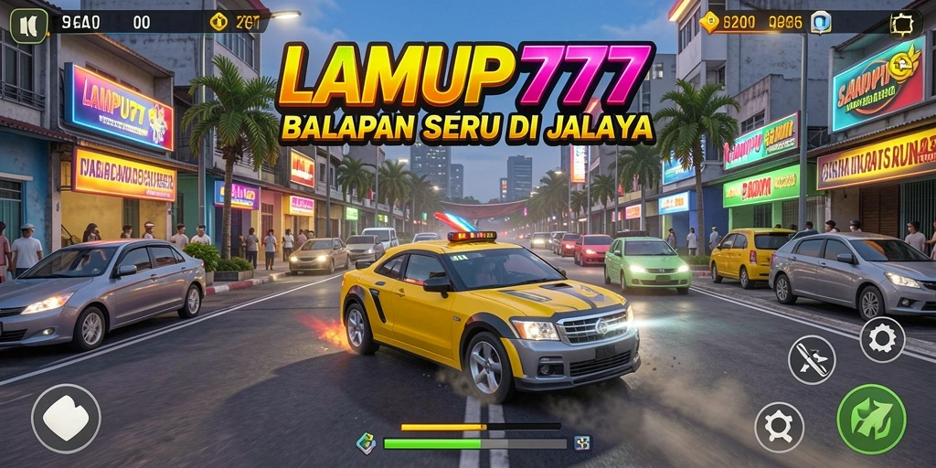 Gameplay Racing seru dengan grafis memukau dan trek menantang.