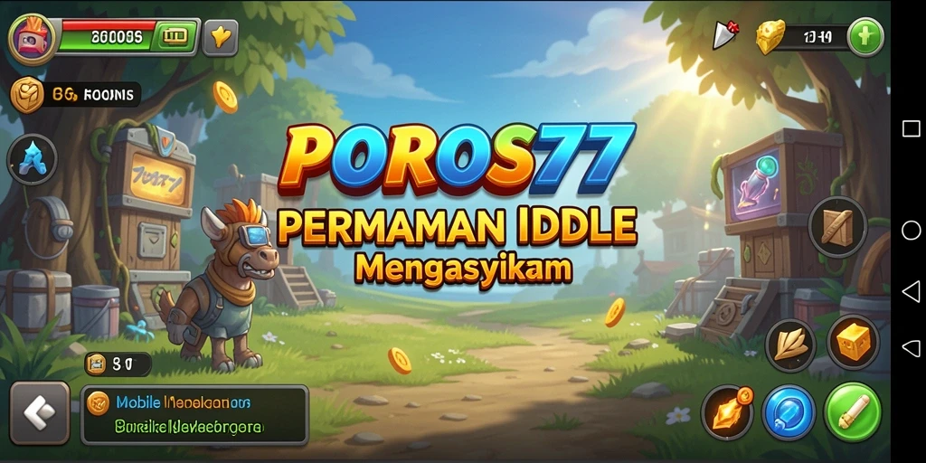 Tampilan gameplay POROS77 dengan mekanisme Idle yang menarik.