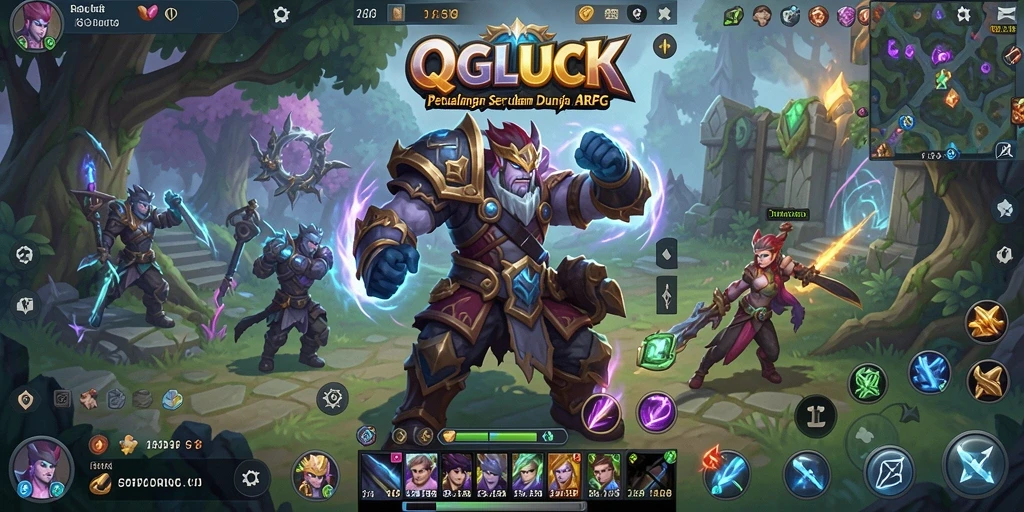 Tampilan menarik dari QGLUCK yang menampilkan gameplay ARPG yang mendalam.