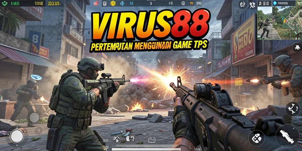 Gameplay intens dan seru dalam VIRUS88 di TPS.